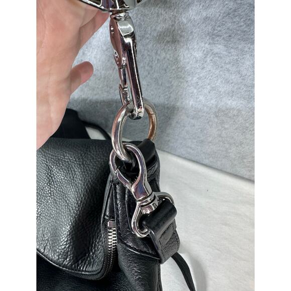 Margot New York Black Pebbled Leather Satchel and Crossbody Boho Western Classic - Picture 4 of 10